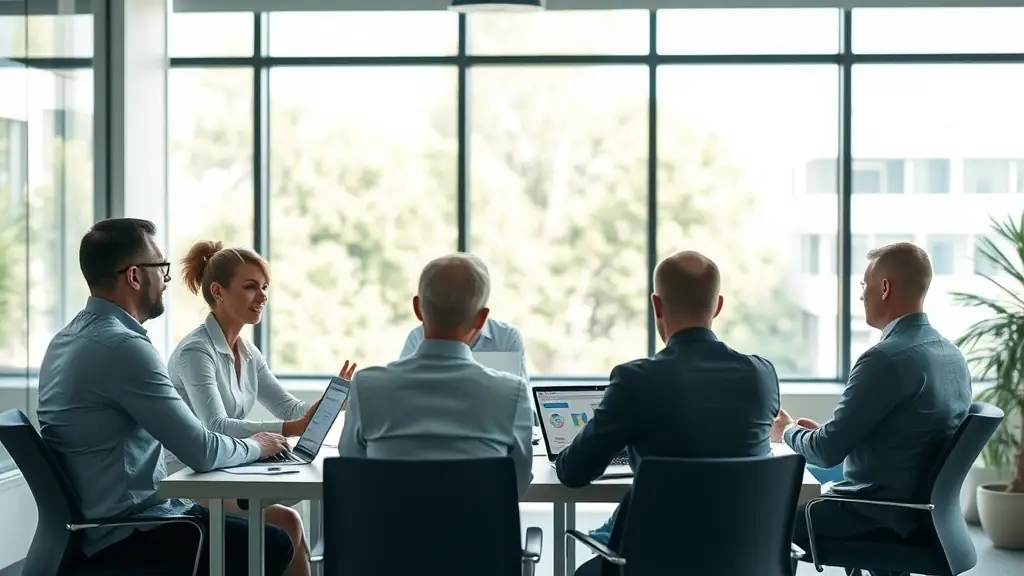 Team meeting to discuss energy solutions