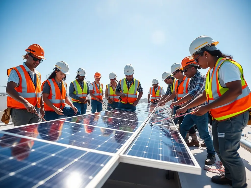 Solar Academy hands-on training session
