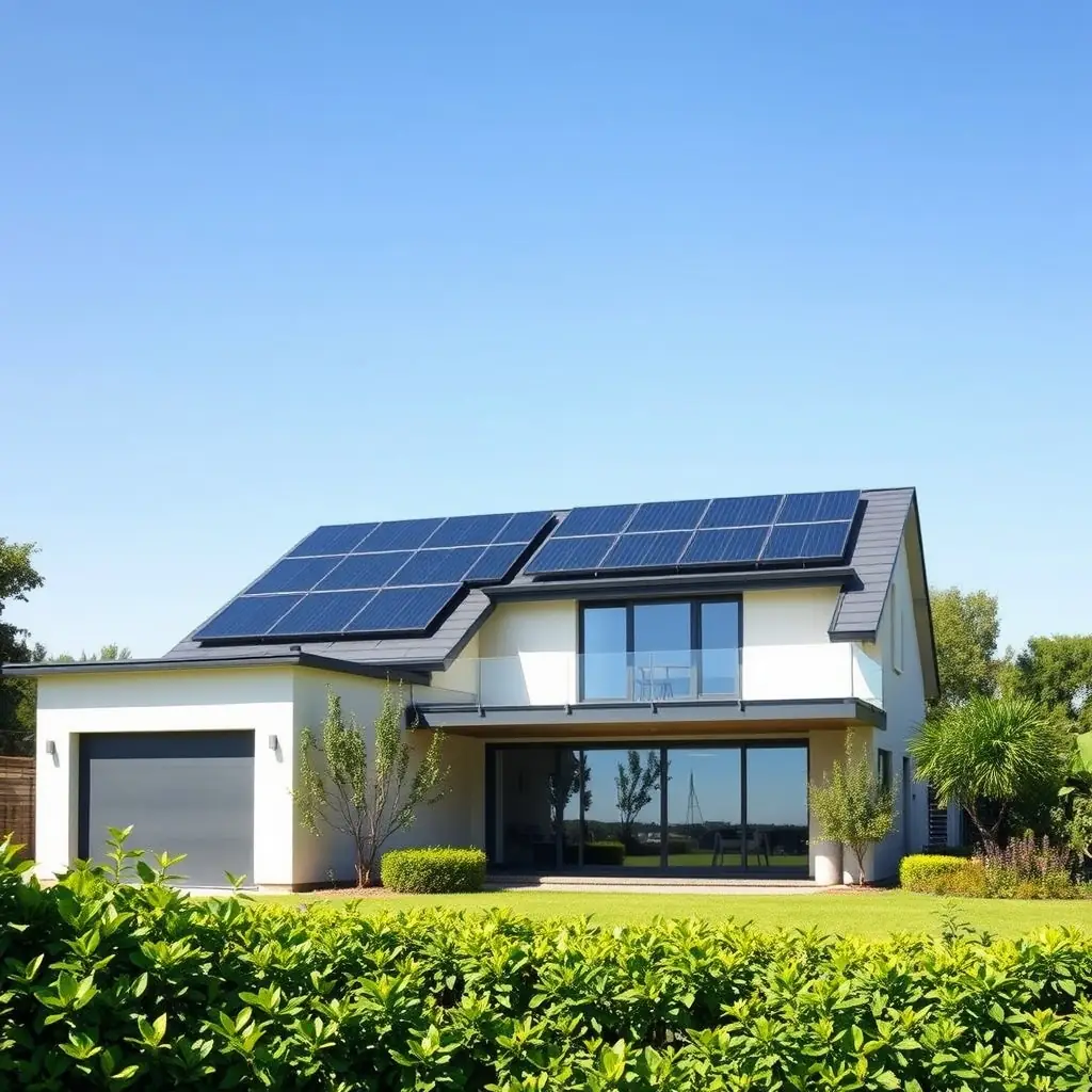 Solar panels on a residential home